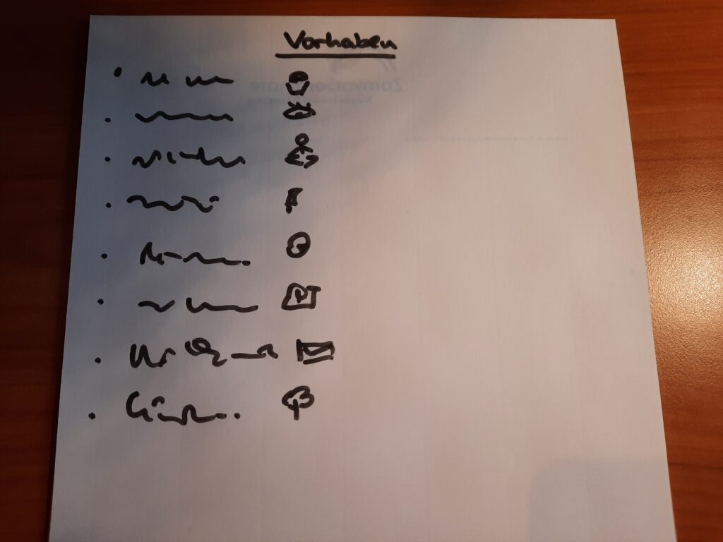 Vorsätze Liste schreiben